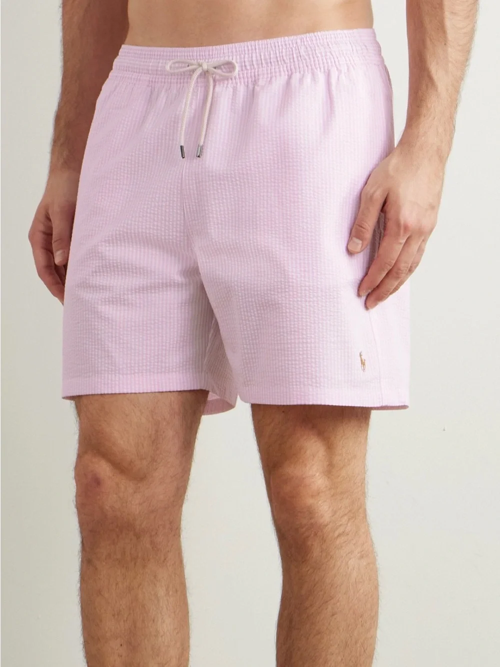 POLO RALPH LAUREN Swim Trunks Size 2XB NWOTTraveler Short Pink Stripe Seersucker